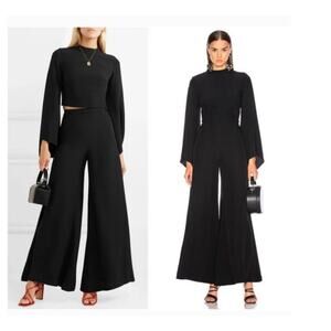 Staud Ramon Wide-Leg Black Pants Size: 2